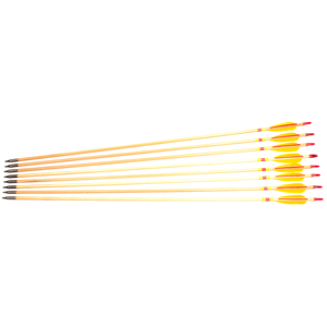Second Hand Set of Eight Wooden Arrows - Spined for 37.5 lbs - 30"
