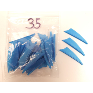 Odds & Ends Bohning X Vanes - 1.5" - Satin Blue - Pack of 35