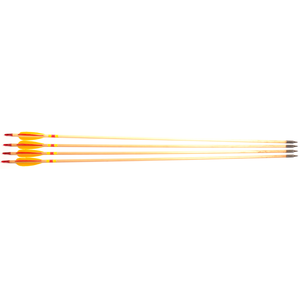 Second Hand Set of Four Wooden Arrows - Spined for 32.5 lbs - 32"