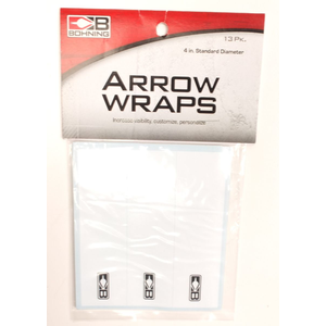 Odds & Ends Bohning Arrow Wrap - 4" - White - Pack of 13