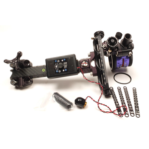 Second Hand Axcel Achieve XP Compound Sight - RH- 6" Bar - Archery LP Light - Purple AV-41 Scope - 1