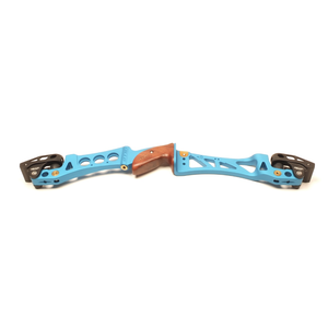 Second Hand Gillo GT Lux 25" ILF Riser - Turquoise with Black Pockets RH