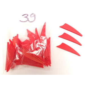 Odds & Ends Bohning X Vanes - 1.5" - Red - Pck of 39
