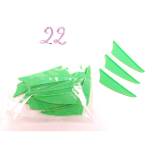 Odds & Ends Bohning X Vanes - 1.5" - Green - Pack of 22