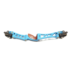 Second Hand Gillo GT Lux 25" ILF Riser - Turquoise with Black Pockets RH