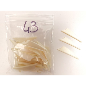 Odds & Ends Bohning X Vanes - 1.5" - Satin White - Pack of 43