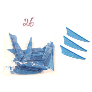 Odds & Ends Bohning X Vanes - 1.5" - Blue with Glitter - Pack of 26
